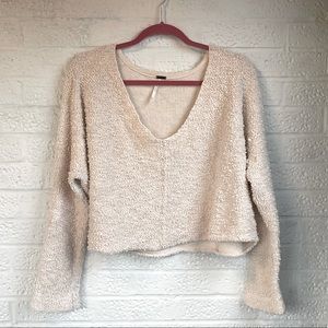 Free People Popcorn Cream Pullover Sweater Top